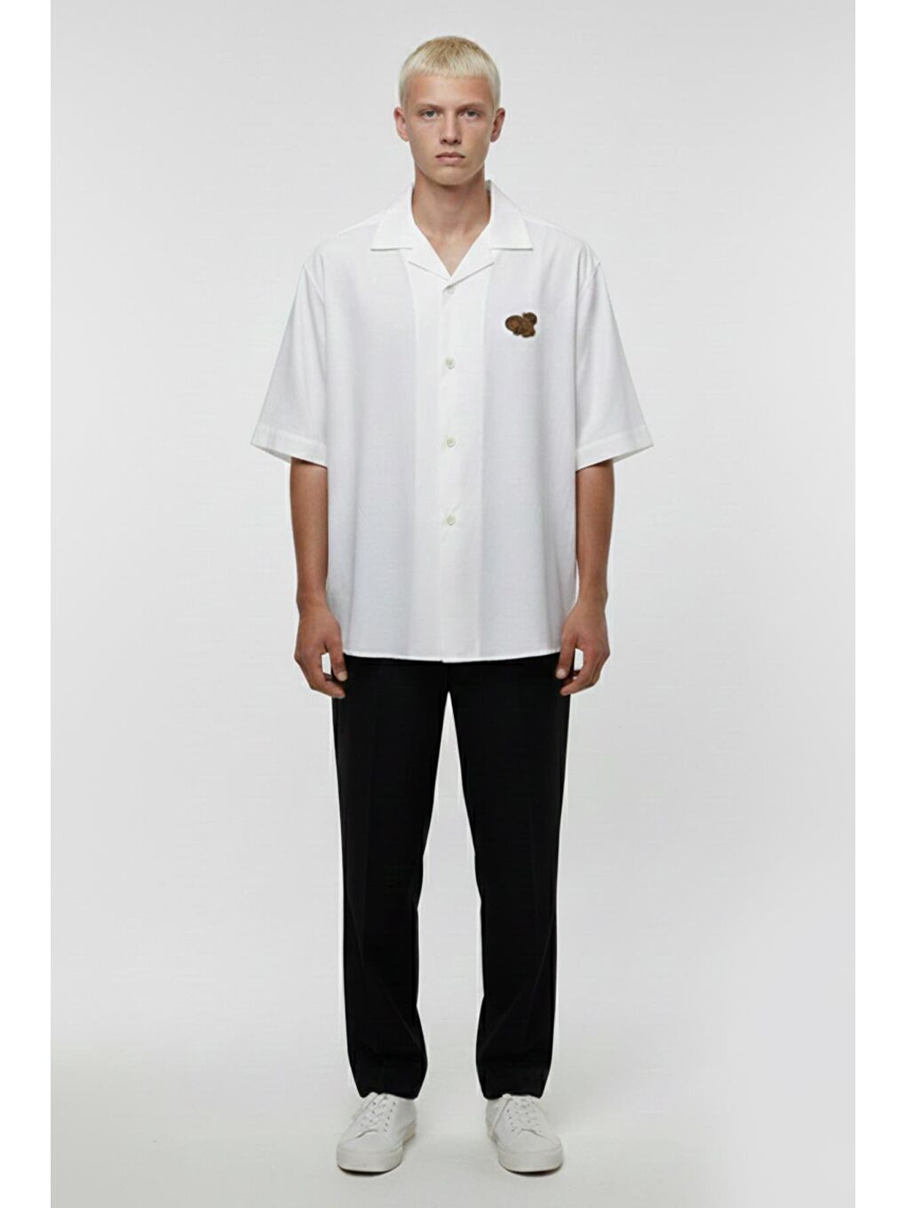 Giotelli Ekru Lyocell Apaş Yaka Erkek Gömlek-1