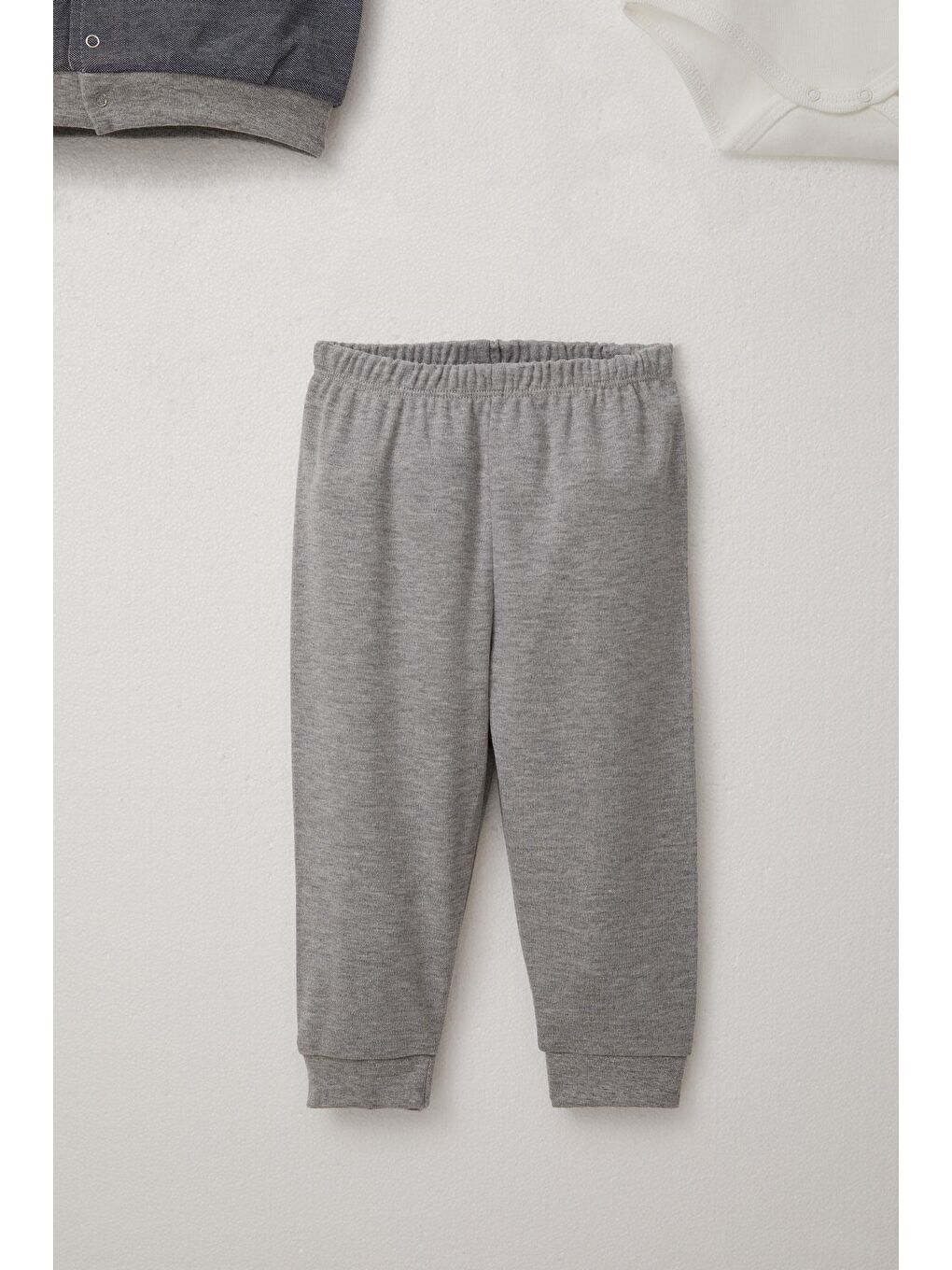 Erkek Bebek Zıbınlı 3 Lü Takım Sevimli Ayıcık Nakışlı Kapüşonlu Lacivert (4 Ay-1 Yaş)-1