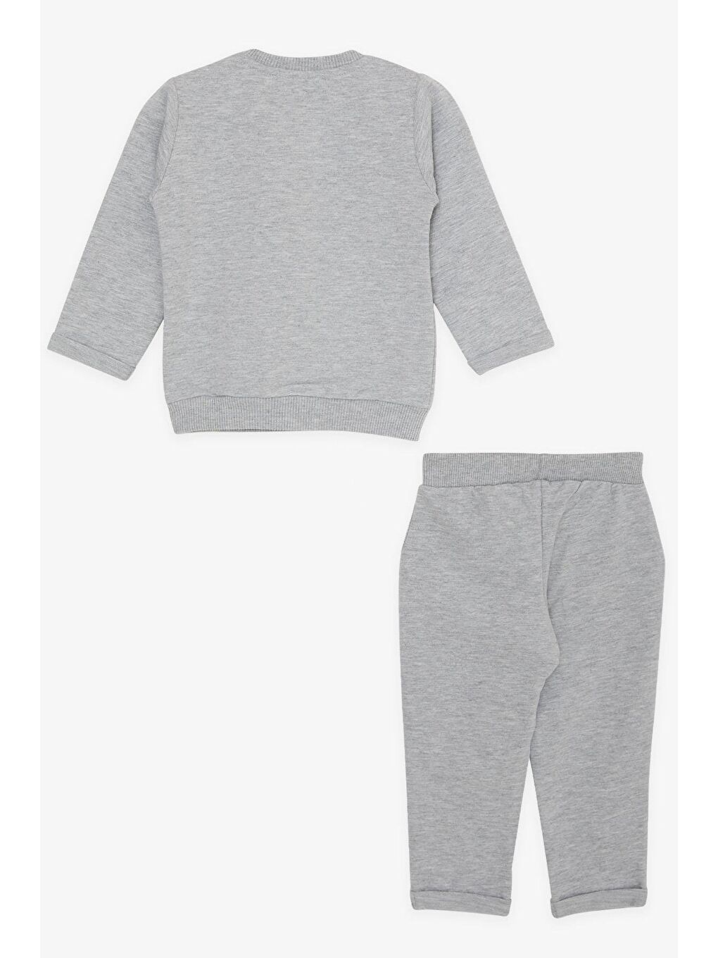 Kız Bebek Eşofman Takımı Sevimli Hayvancık Dostlar Açık Gri Melanj (4 Ay-1.5 Yaş)-1
