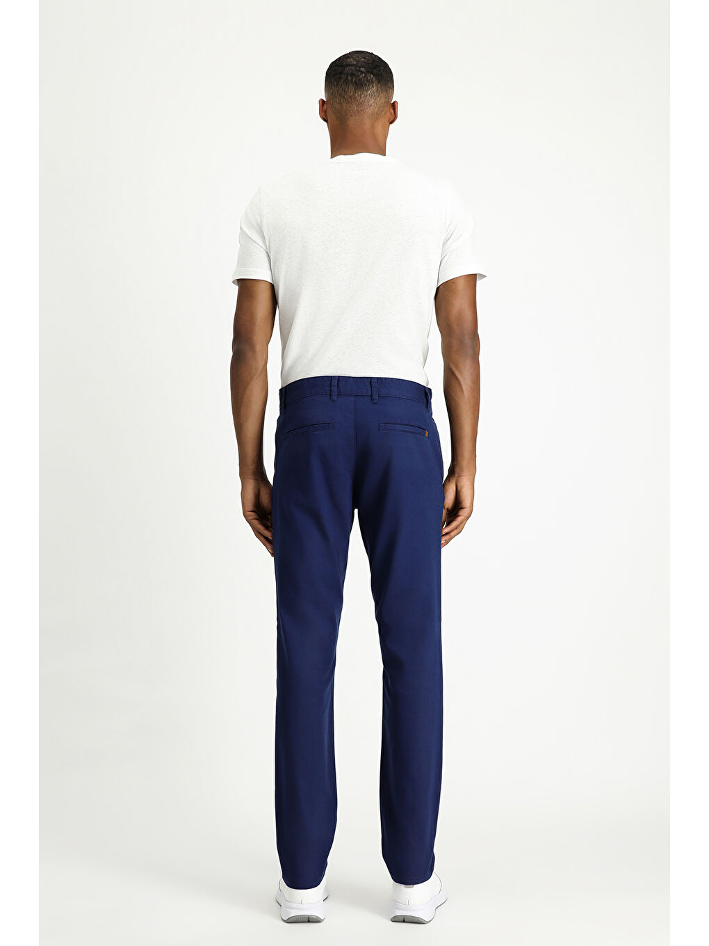 Lacivert Relaxed Fit Rahat Kesim Elastanlı Kanvas / Chino Pantolon-3