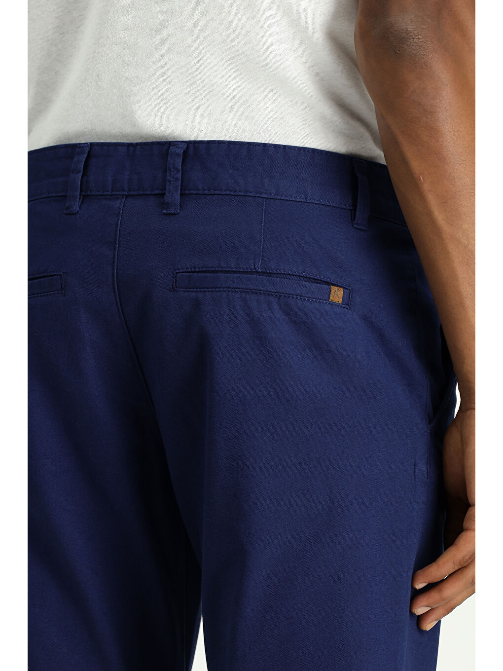 Lacivert Relaxed Fit Rahat Kesim Elastanlı Kanvas / Chino Pantolon-4