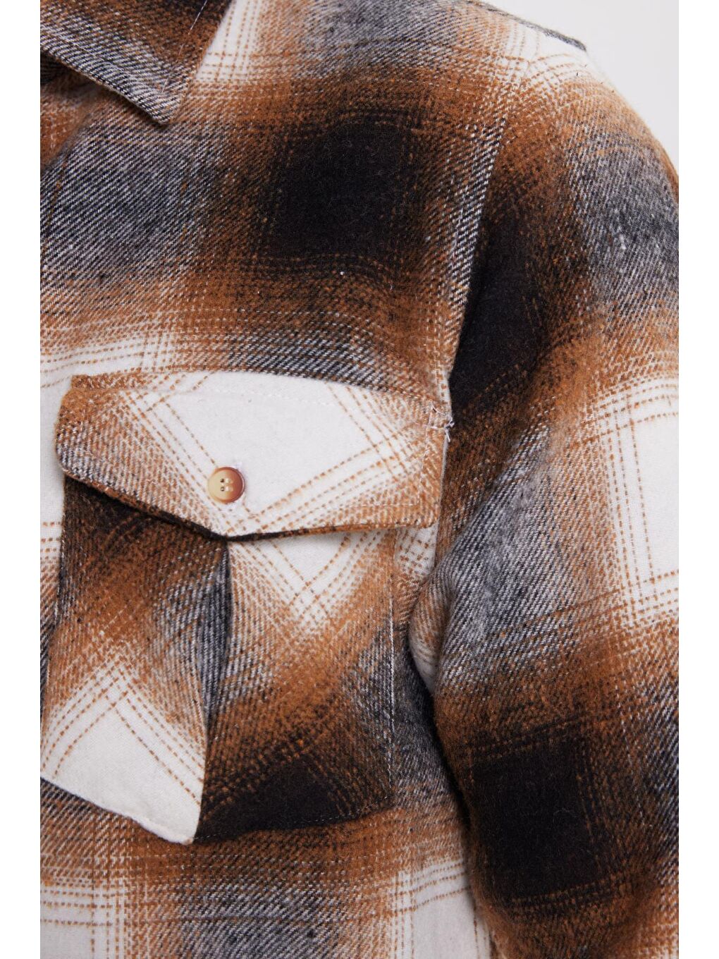 Karışık Erkek Slim Fit Dar Kesim Kareli Tek Cepli Oduncu Gömlek-5