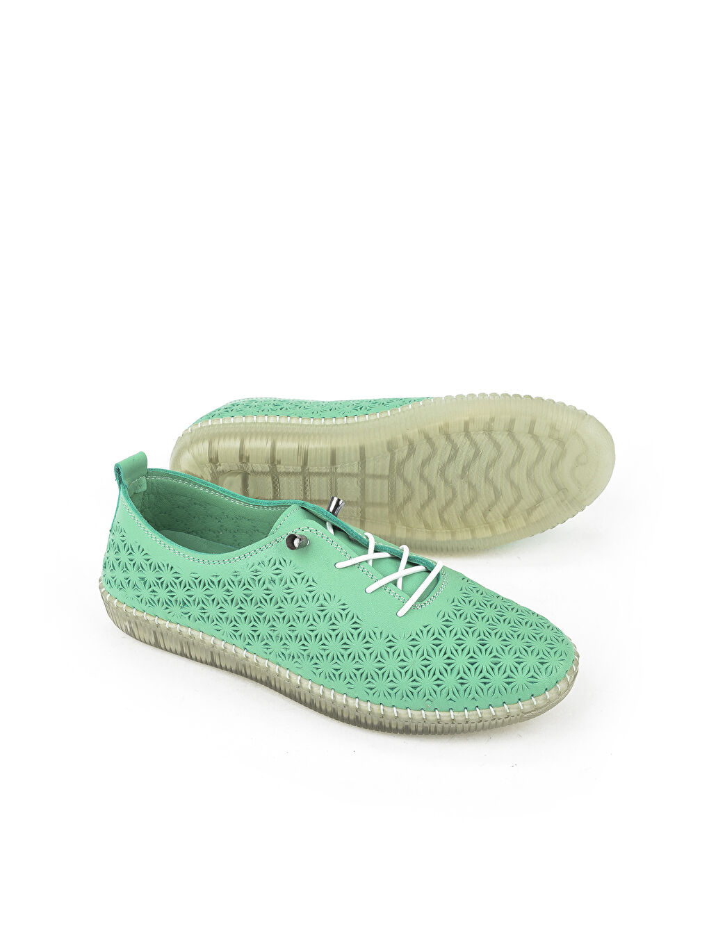 Turkuaz Kadın Hakiki Deri Ayakkabı 1511010Z02 Su Yeşili-3