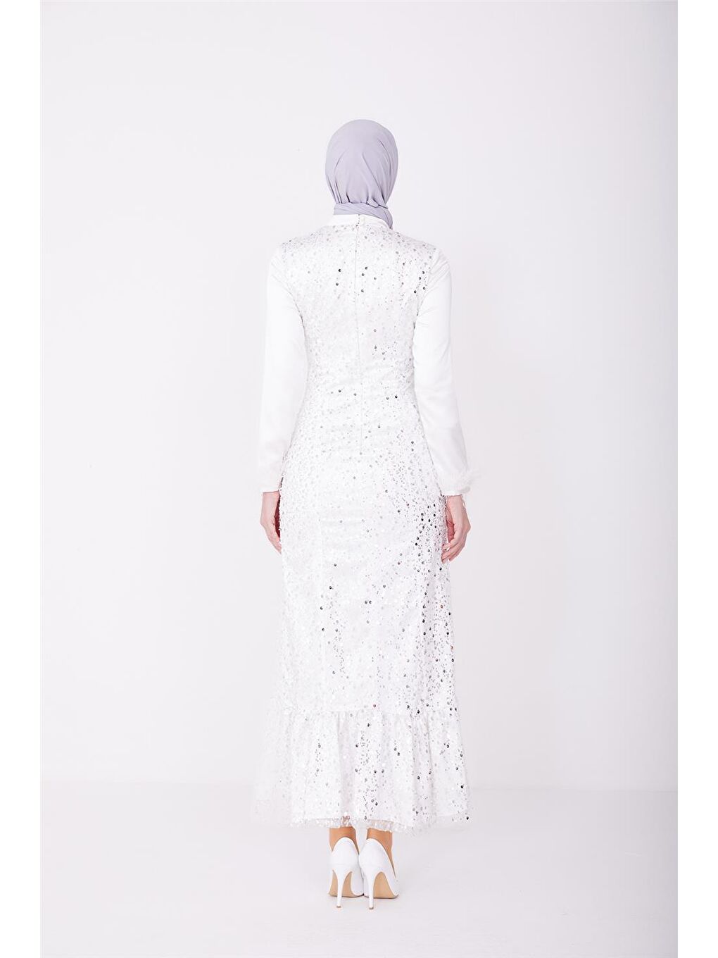 Beyaz Abiye Elbise 23Yd3350-4