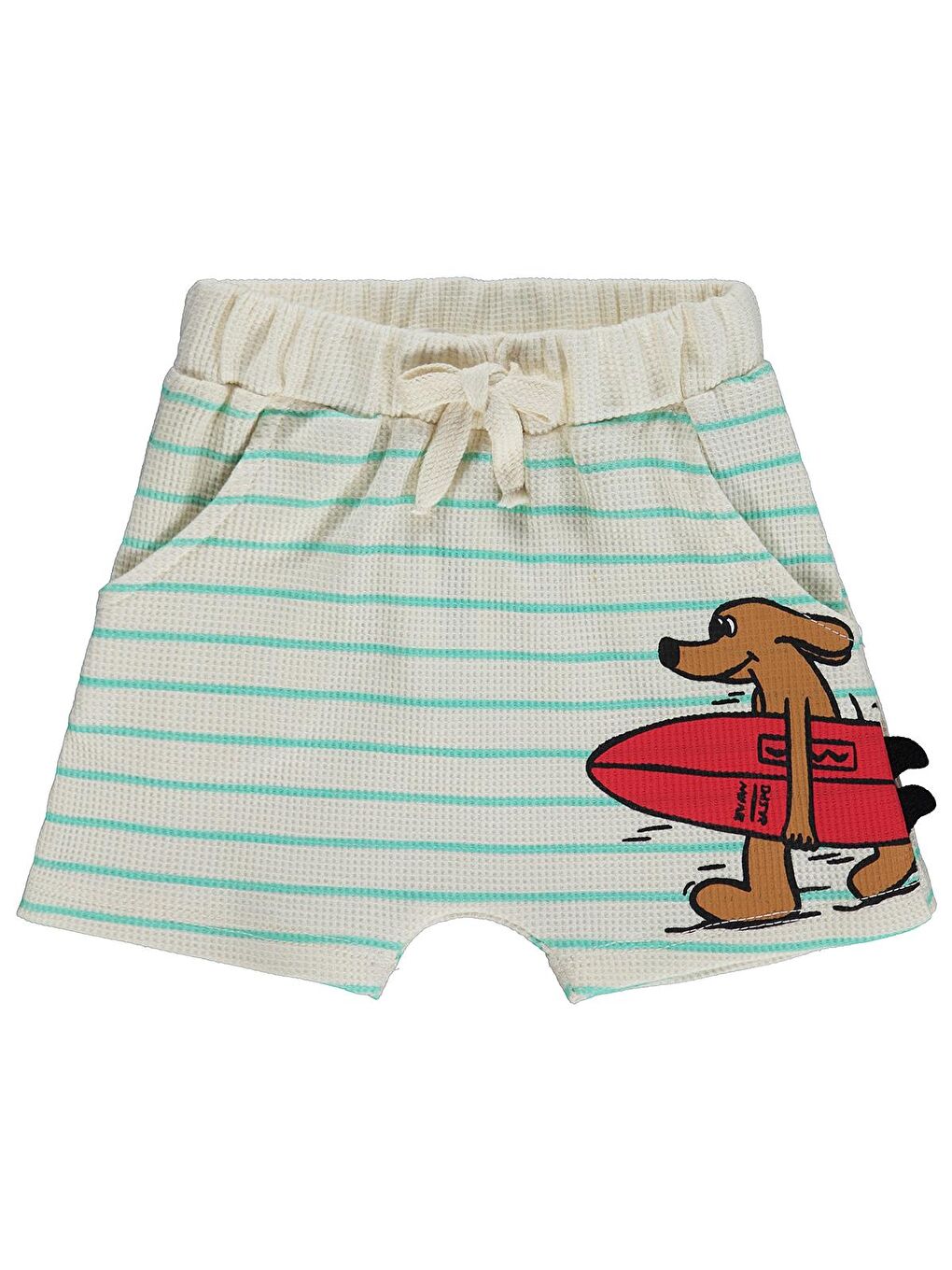 Baby Köpek Nakışlı 6-18 Ay Şort - Bej