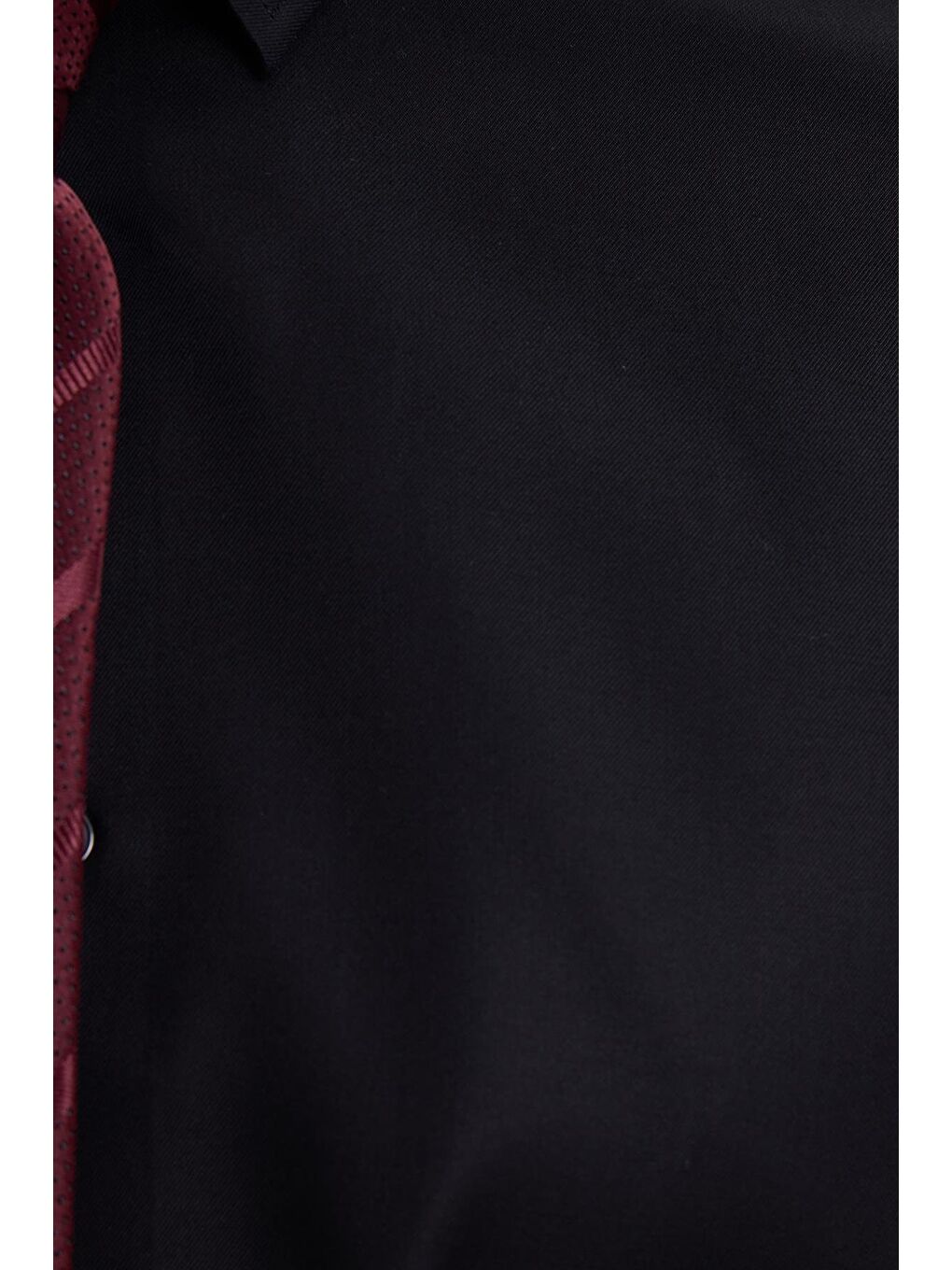 Slim Fit Siyah Non-Iron %100 Pamuk Doğa Dostu Ekoteks Belgeli Ütü Gerektirmez Gömlek-5