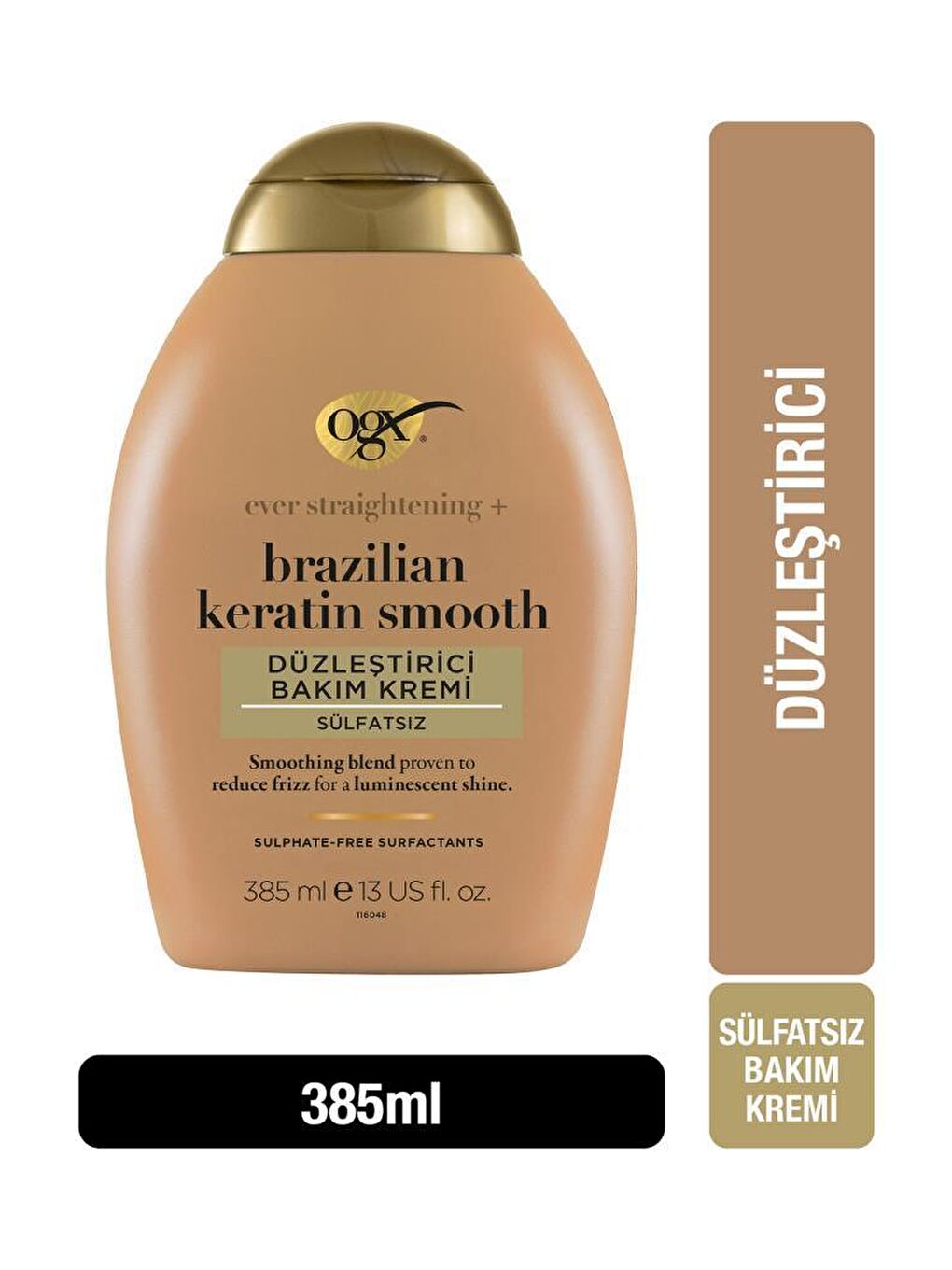 OGX Renksiz Düzleştirici Brazilian Keratin Smooth Sülfatsız Bakım Kremi 385 ml