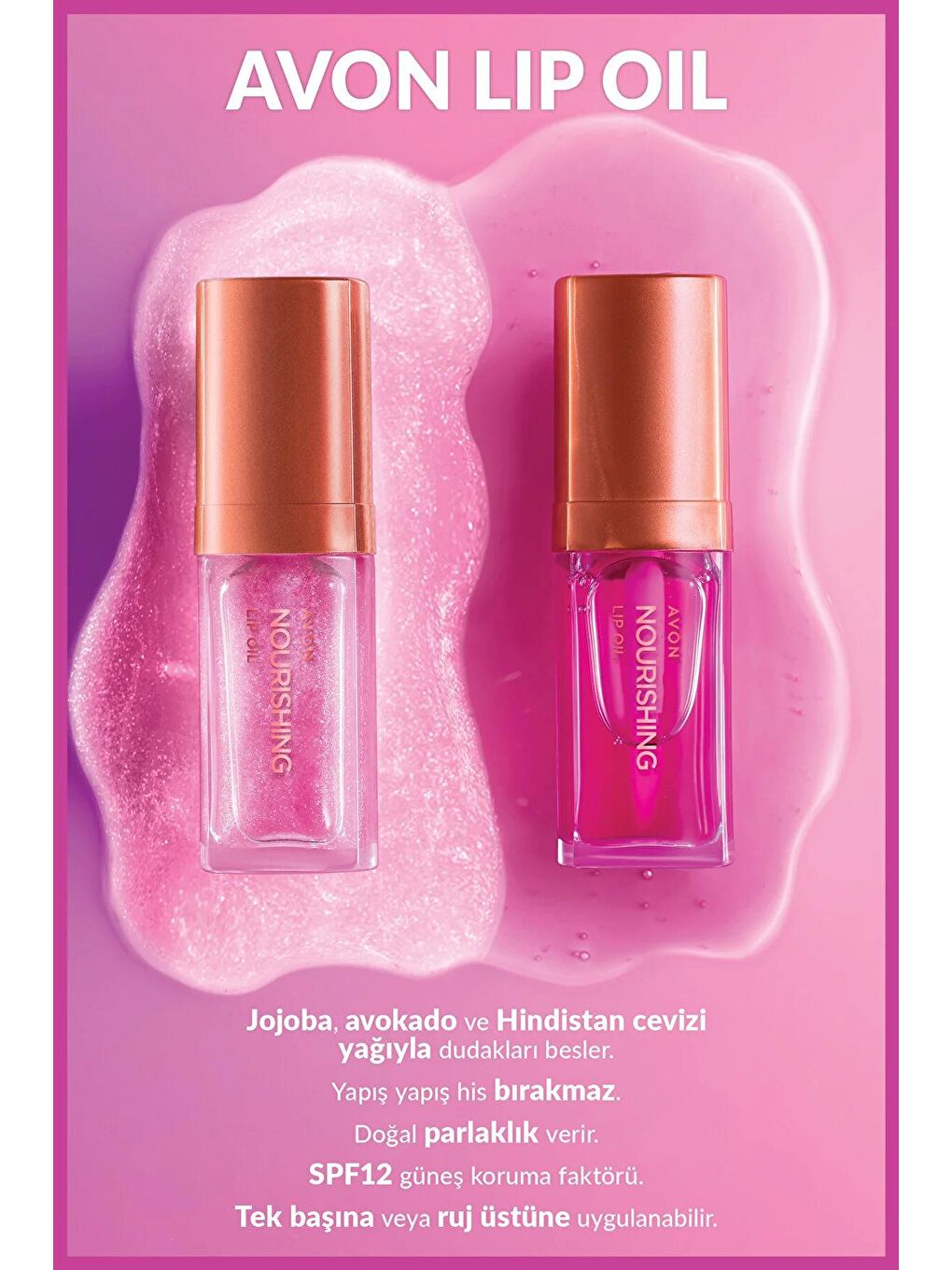 AVON Renksiz True Nourishing Dudak Yağı 7 Ml. Shimmering Petal - 3