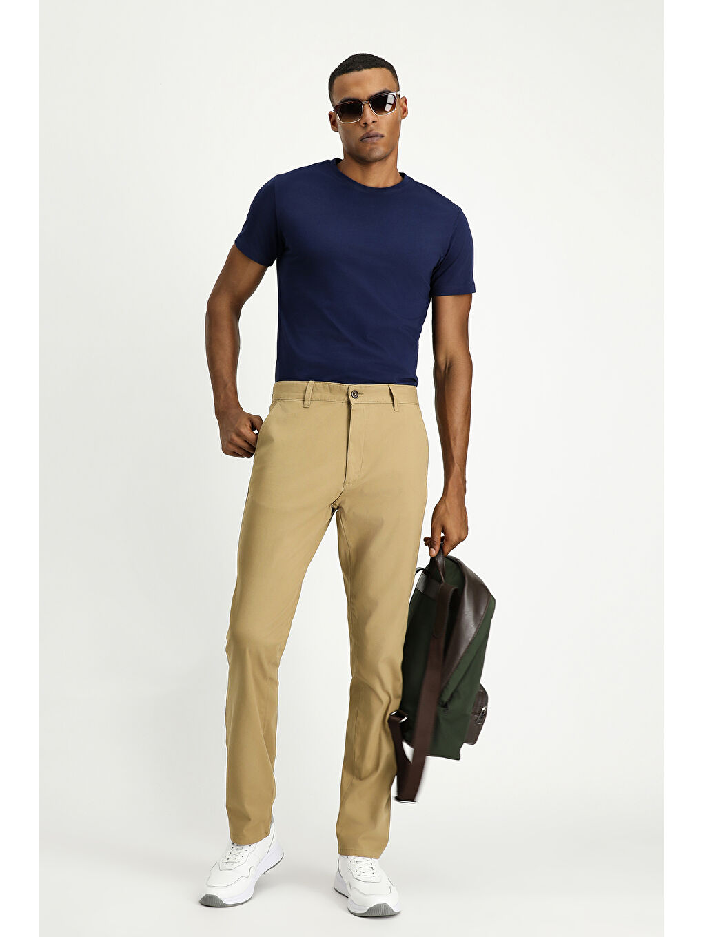 Bej Regular Fit Elastanlı Kanvas / Chino Pantolon