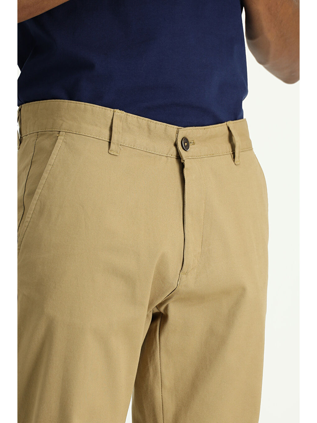Bej Regular Fit Elastanlı Kanvas / Chino Pantolon-2
