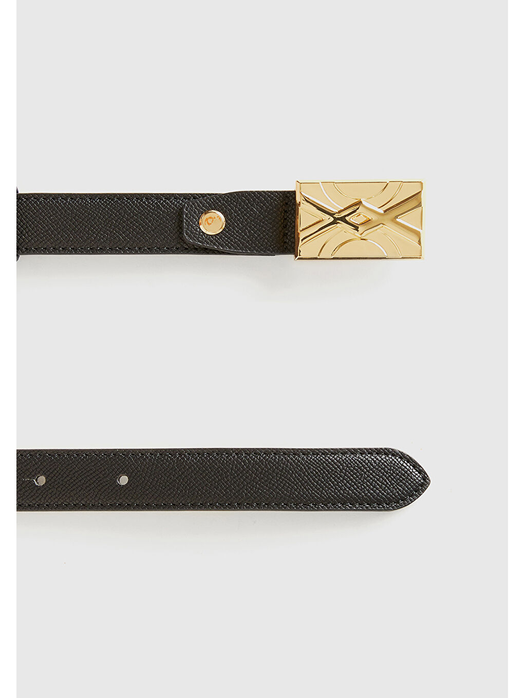 Kadın Siyah Benetton Logolu Kemer-1