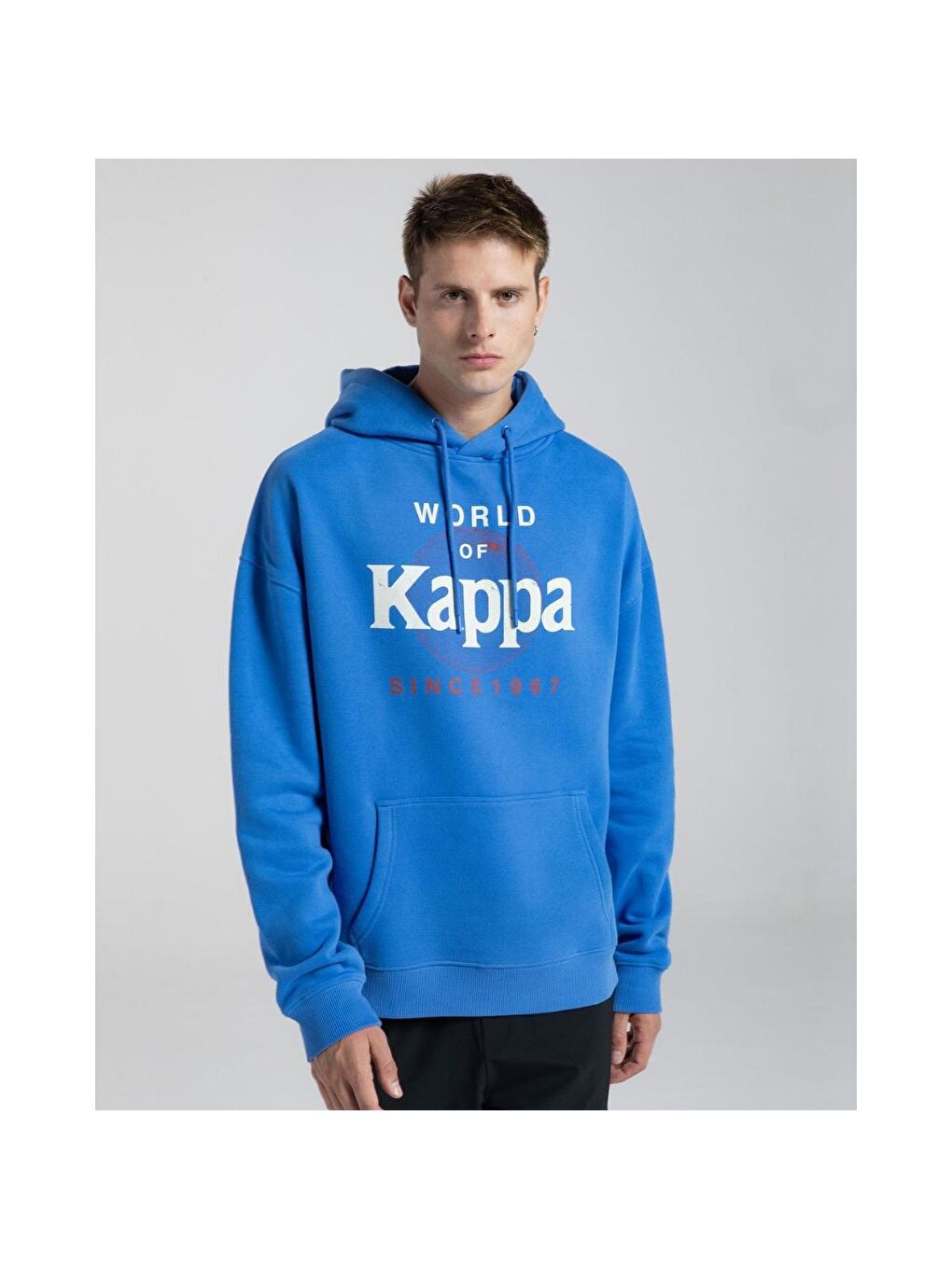 Authentic Ageo Mavi Kapüşonlu Erkek Sweatshirt