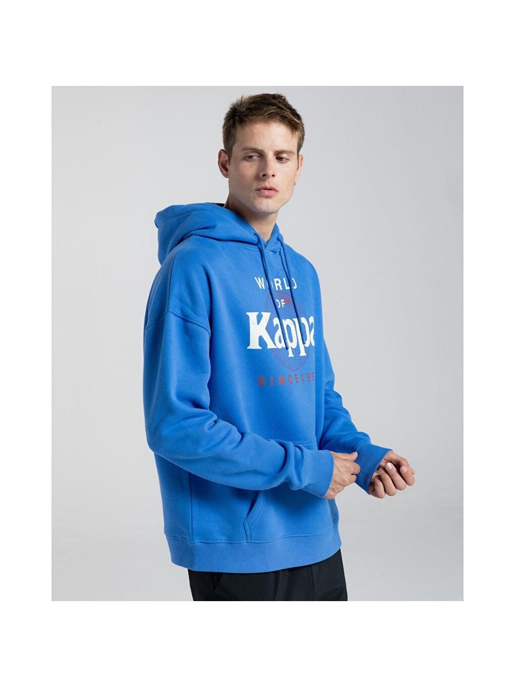 Authentic Ageo Mavi Kapüşonlu Erkek Sweatshirt-1