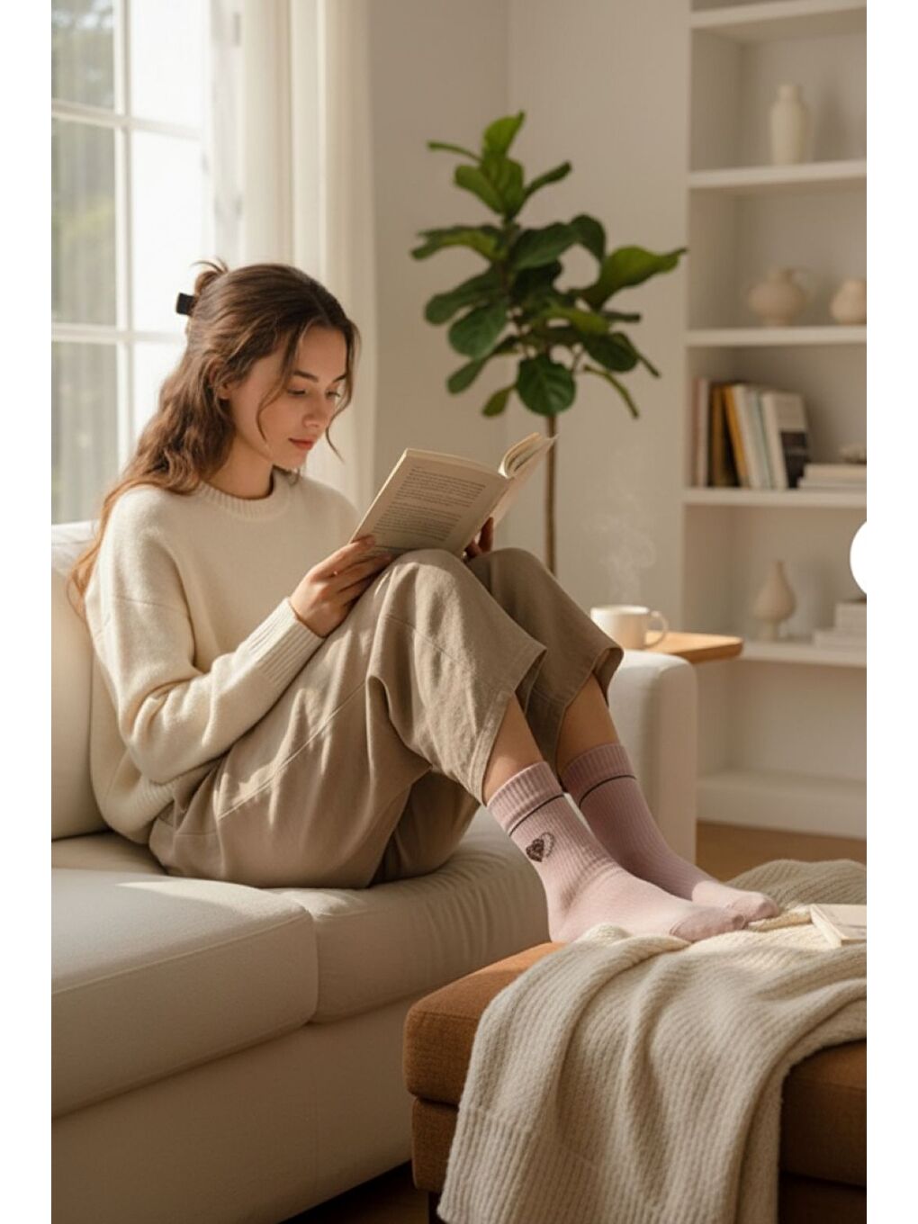 Karışık Kadın Taş İşlemeli Kalp Desenli Pamuklu Premium Soket Çorap 12’li Set-4