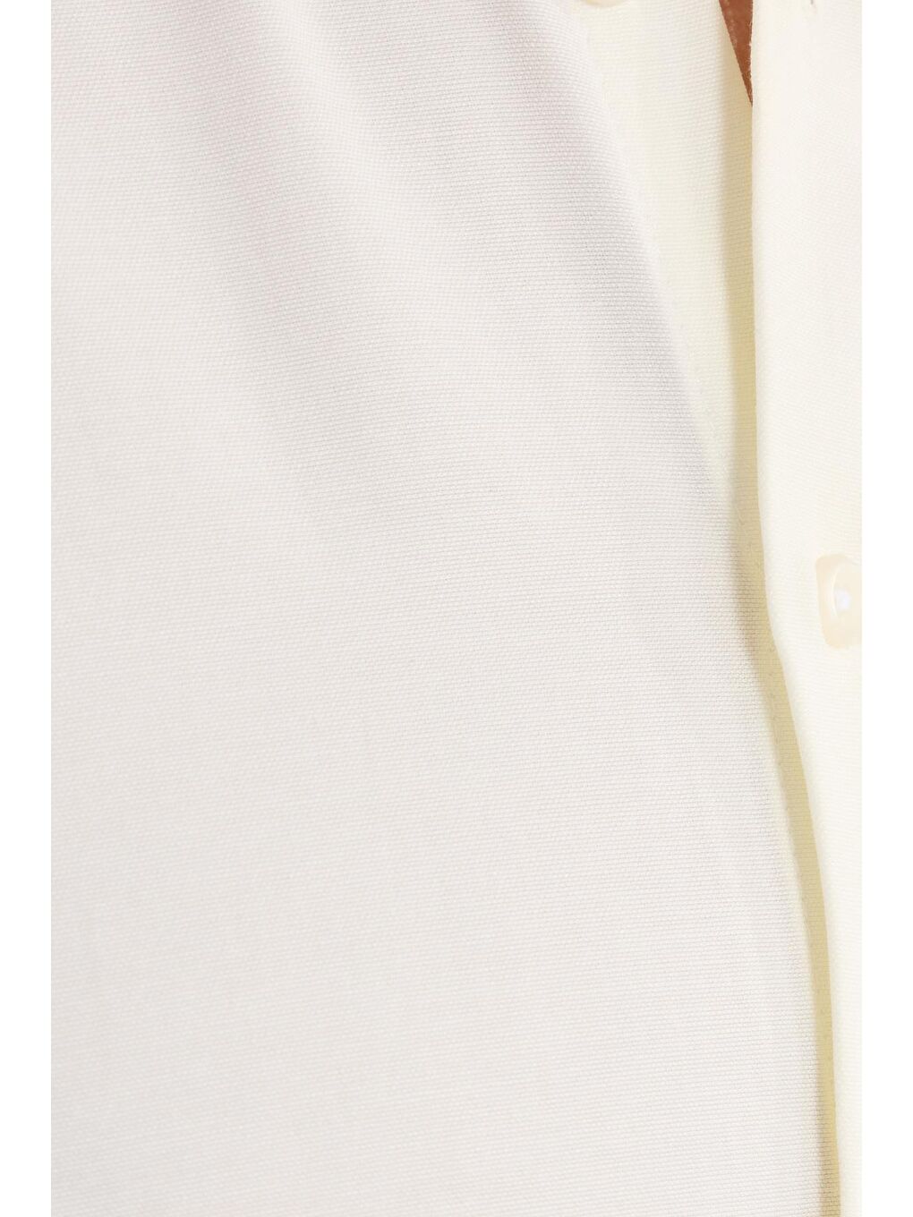 Regular Fit Düğmeli Yaka Pamuklu Kolay Ütü Oxford Düz Erkek Ekru Gömlek-5