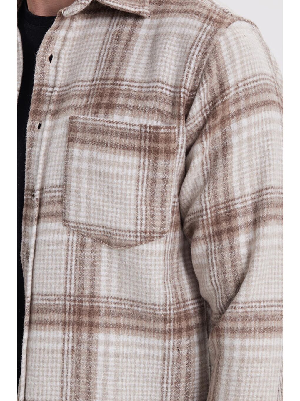 Karışık Erkek Regular Fit Klasik Kesim Büyük Kareli Tep Cepli Oduncu Gömlek-2