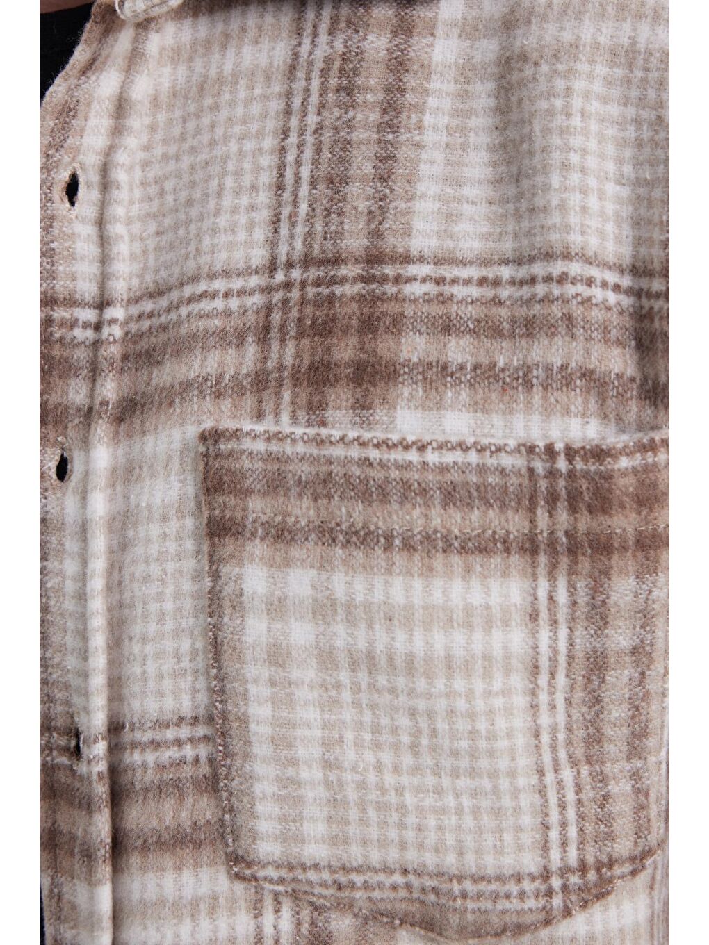 Karışık Erkek Regular Fit Klasik Kesim Büyük Kareli Tep Cepli Oduncu Gömlek-5