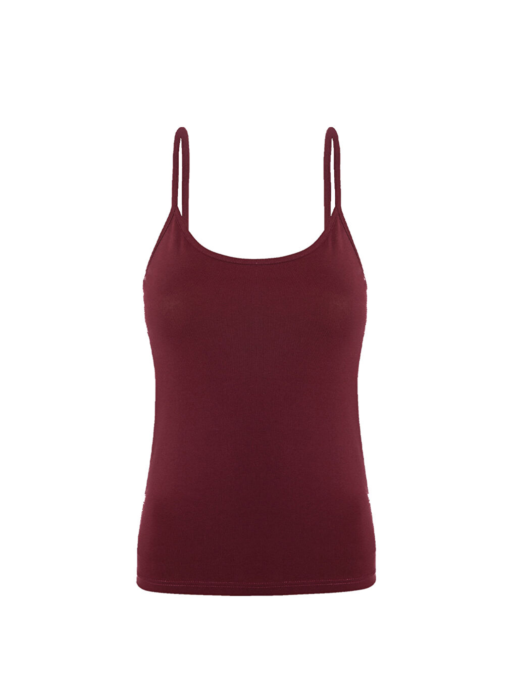 Bordo 3'lü Çizgili Pamuklu Pijama Takımı-2