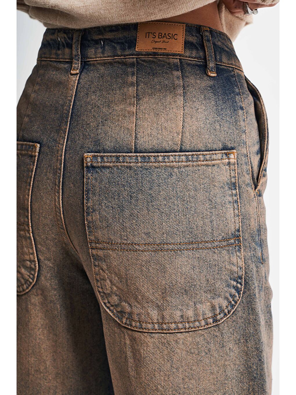 Mavi Kadın T.Kot Rengi 4w5-85 Culotte Fit İç Boy 65cm Özel Çiçek Nakış Desenli Rahat Kesim Tasarım Denim-3