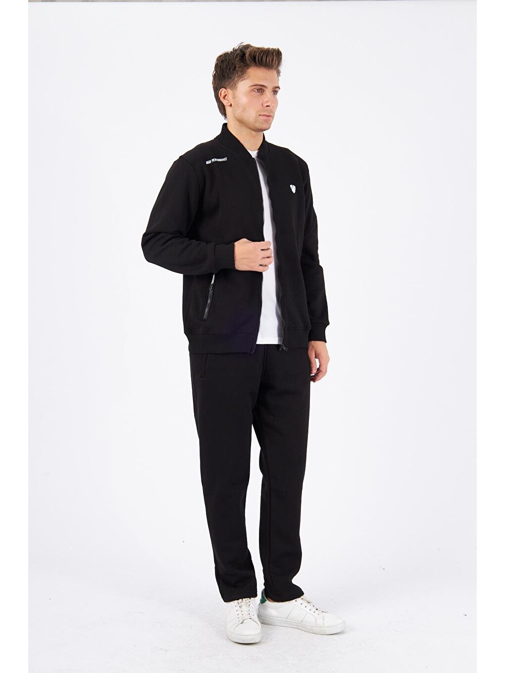 Şardonlu 3 Iplik Kışlık Eşofman Takımı Siyah 5721-S-4