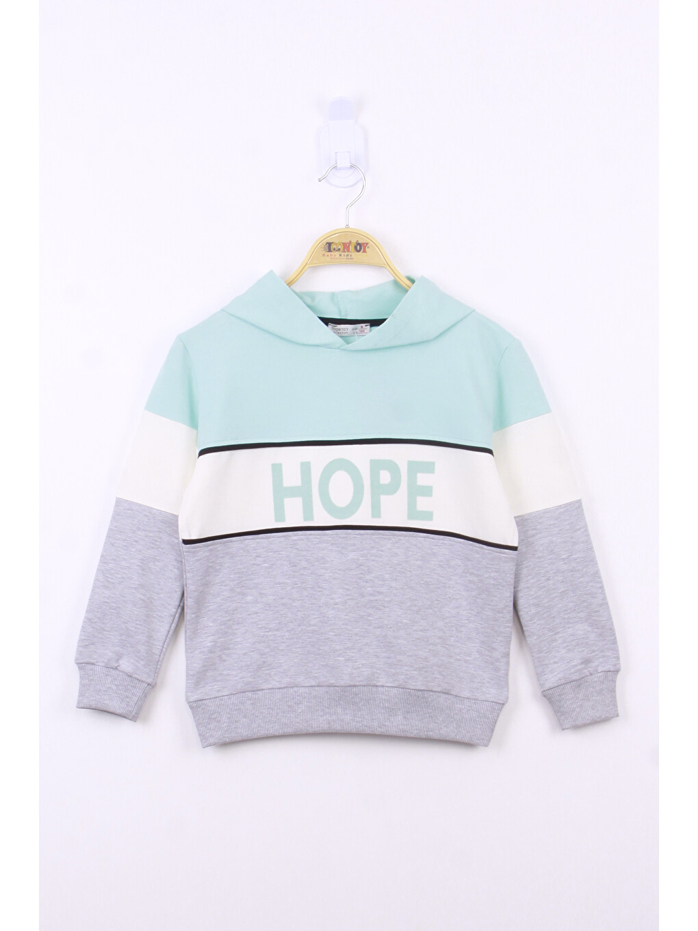 Yeşil Kız Çocuk Hope Baskılı Garnili Sweatshirt