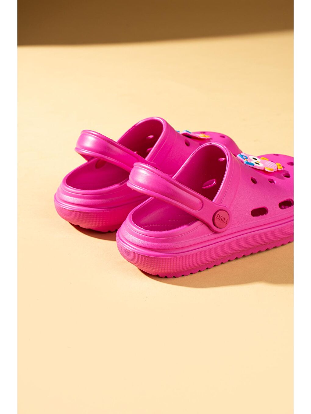 Fuşya Maskotlu Rahat Taban Eva Çocuk  Terlik-1