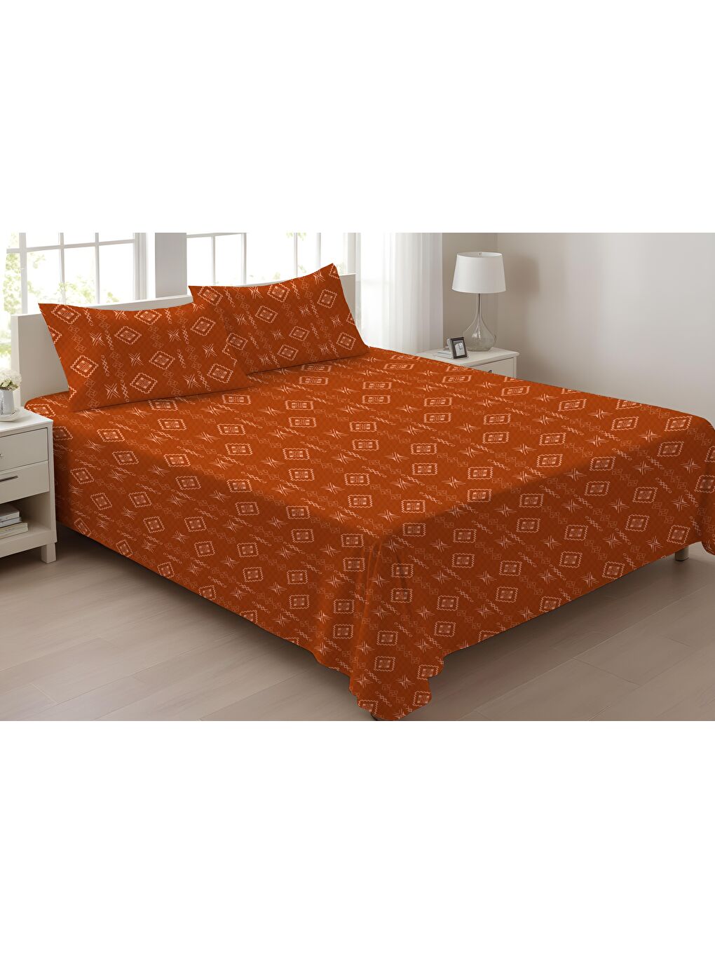 Karışık Desenli Çift Kişilik Baskılı Pike (200x220 Cm)