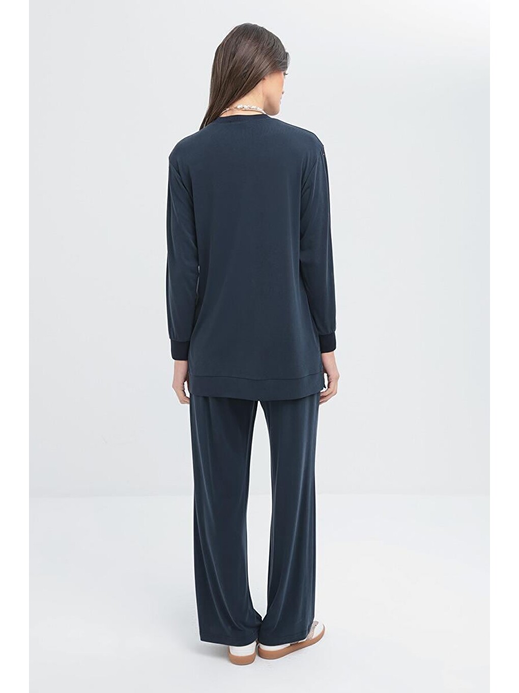 İndigo-taş Detaylı Sweat-2