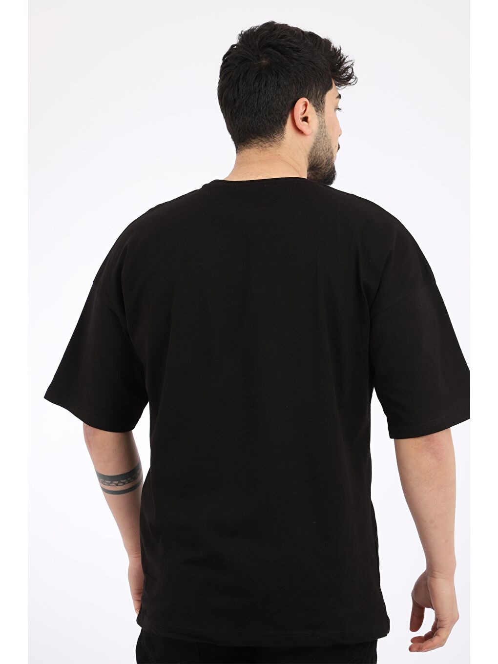 Stilkombin Siyah Basic Oversize Erkek Tişört BLD - 2