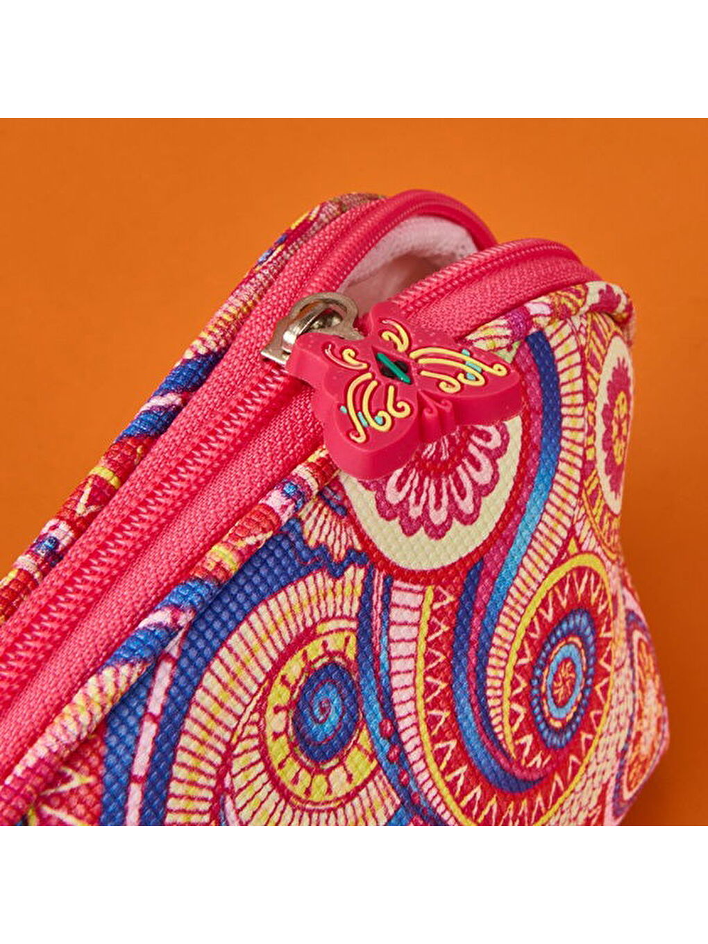 Desenli Kozmetik Çantası - Renkli - 12x17 cm-2