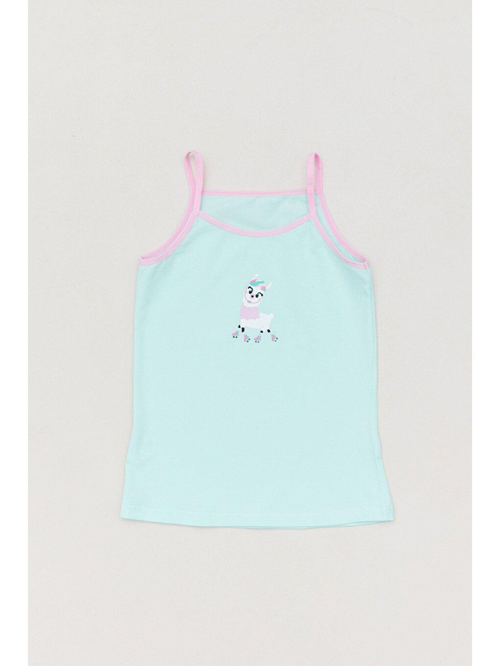 Pembe Baykuş Baskılı 3 Lü Kız Çocuk Atlet-3