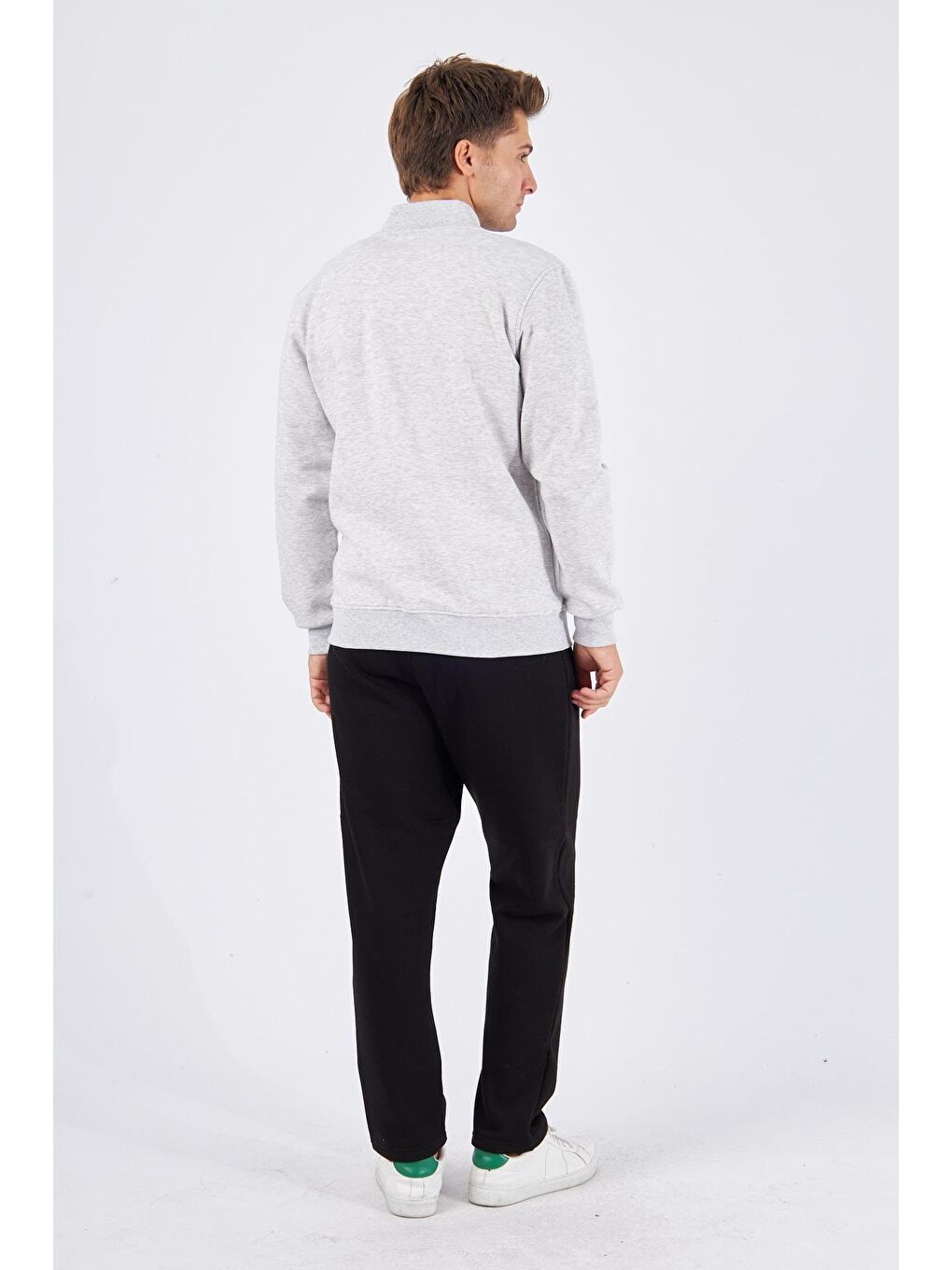 Şardonlu 3 Iplik Kışlık Eşofman Takımı Beyaz 5721-B-4