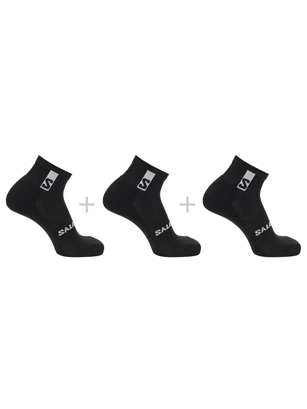 Salomon Siyah Everyday Ankle 3 Pack Unisex Çorap