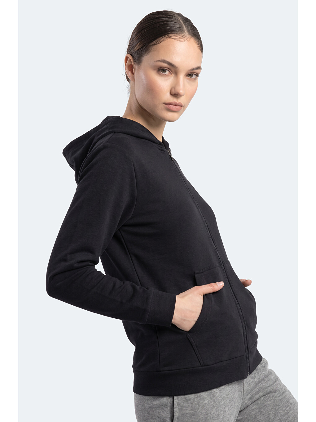 Sera I Kadın Fermuarlı Lacivert Sweatshırt-6
