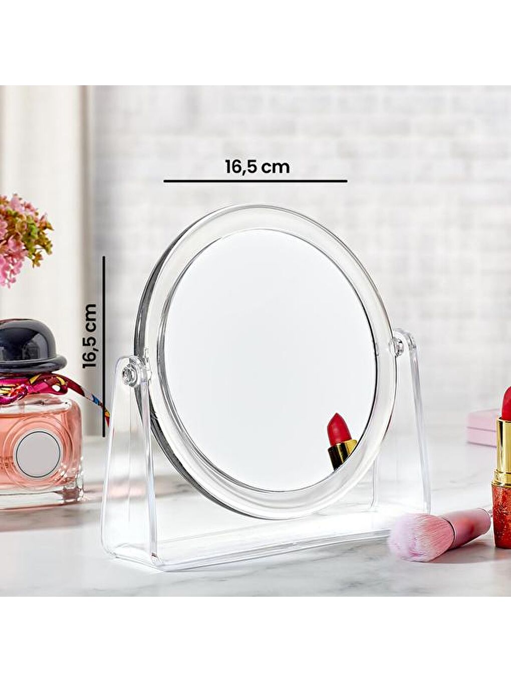 Yuvarlak Makyaj Aynası 4x Yakınlaştırma-1