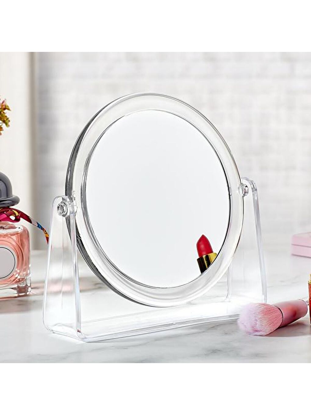 Yuvarlak Makyaj Aynası 4x Yakınlaştırma-2