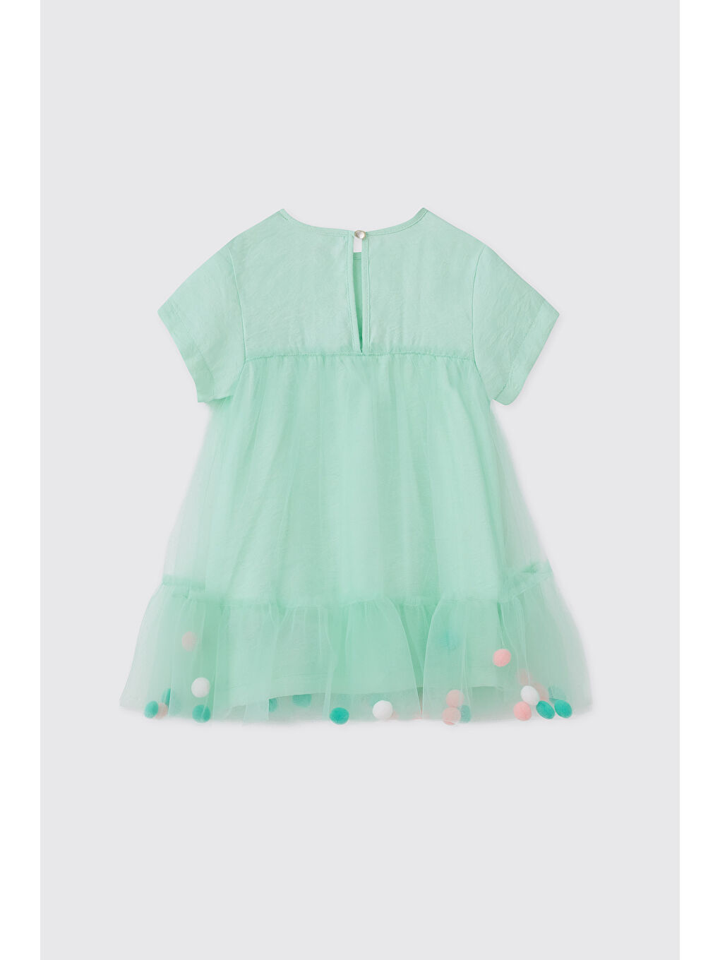 Yeşil Kız Bebek Mint Elbise-1