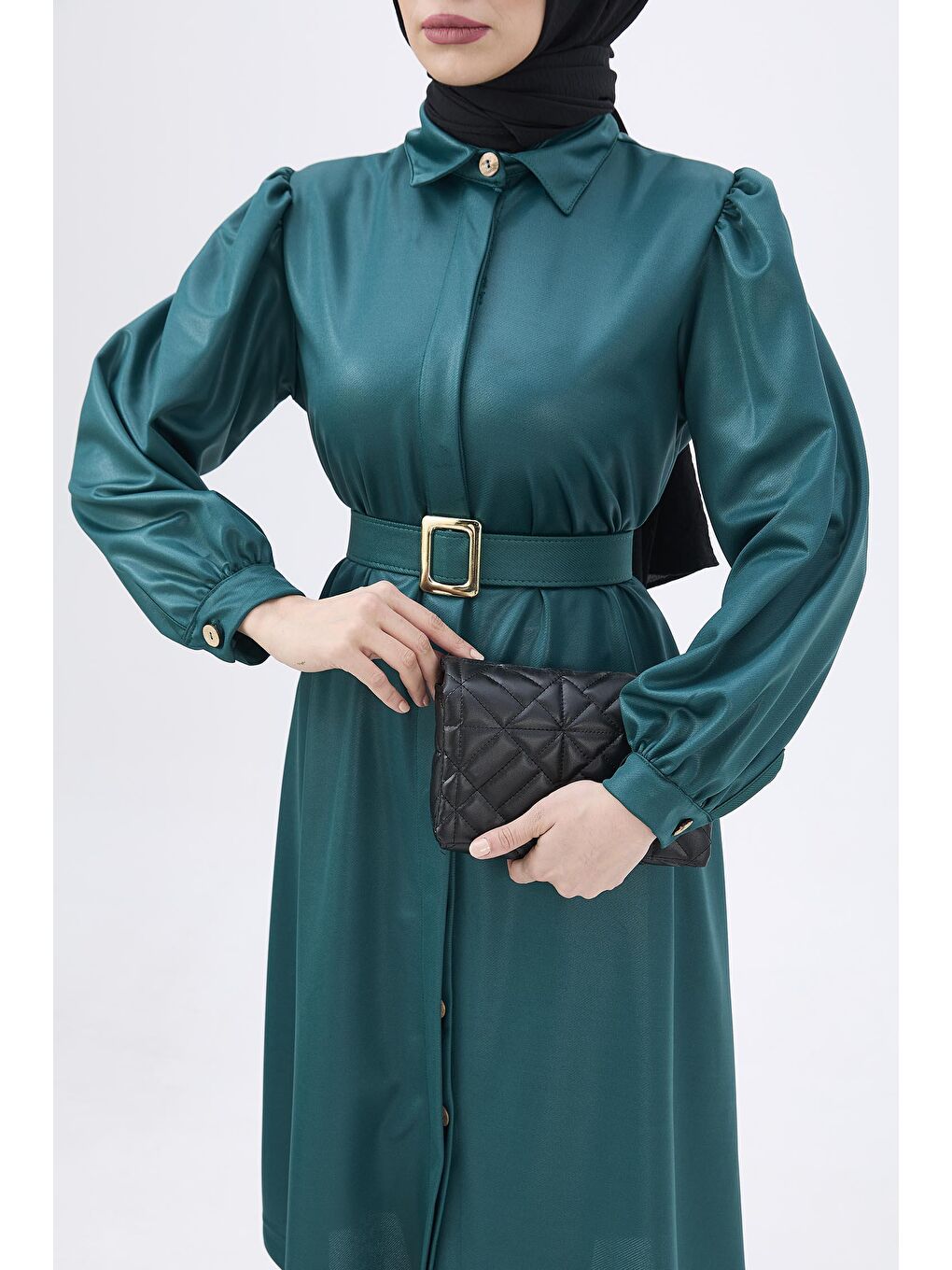 Gömlek Kadın Yeşil Tunik - 11115-3