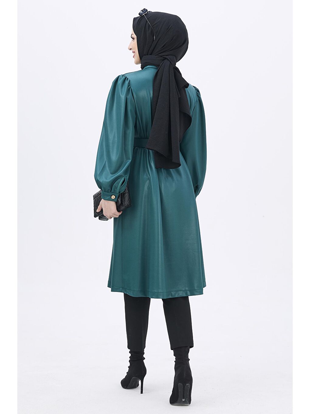 Gömlek Kadın Yeşil Tunik - 11115-4