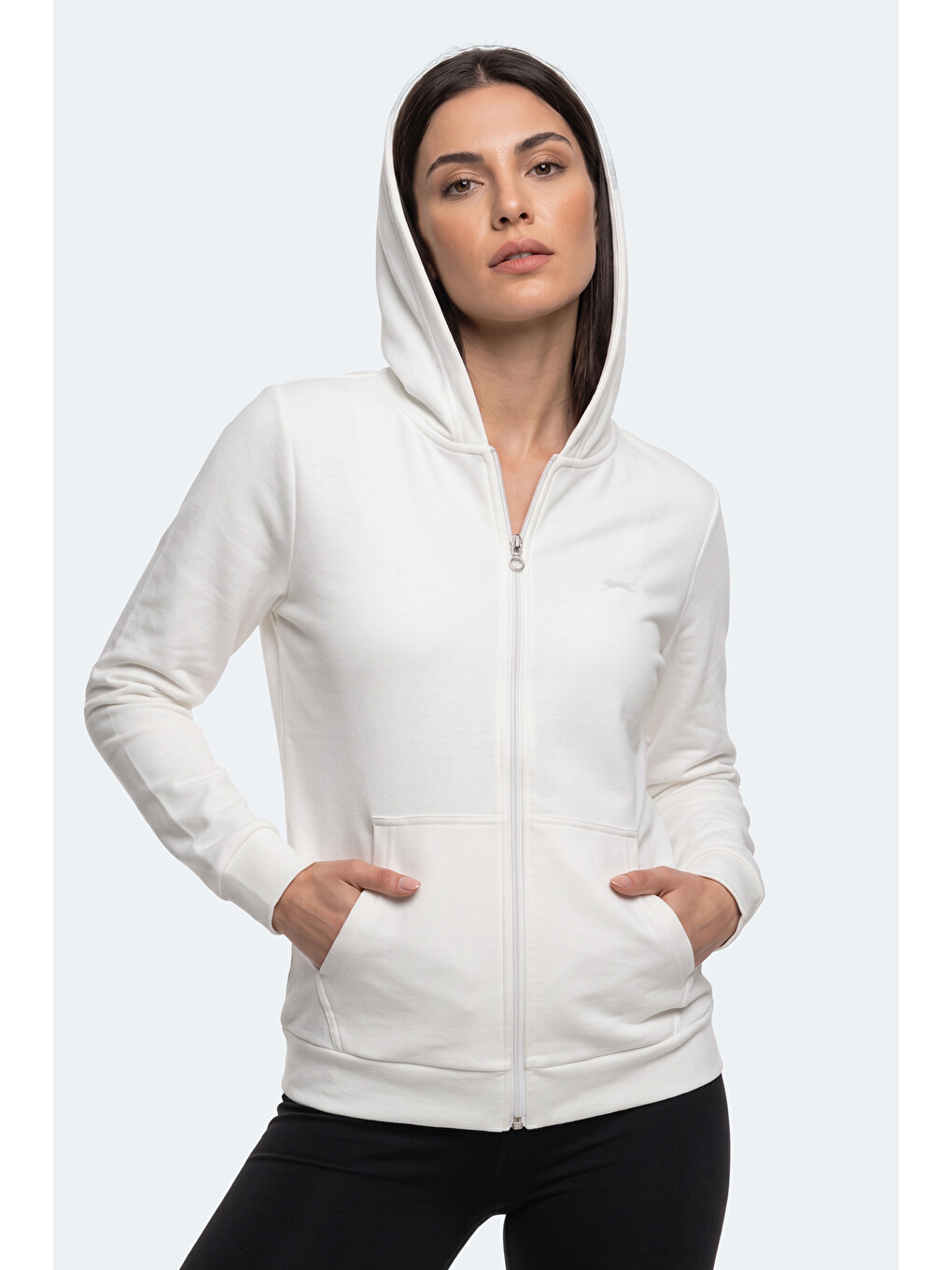 Sera I Kadın Fermuarlı Ekru Sweatshırt