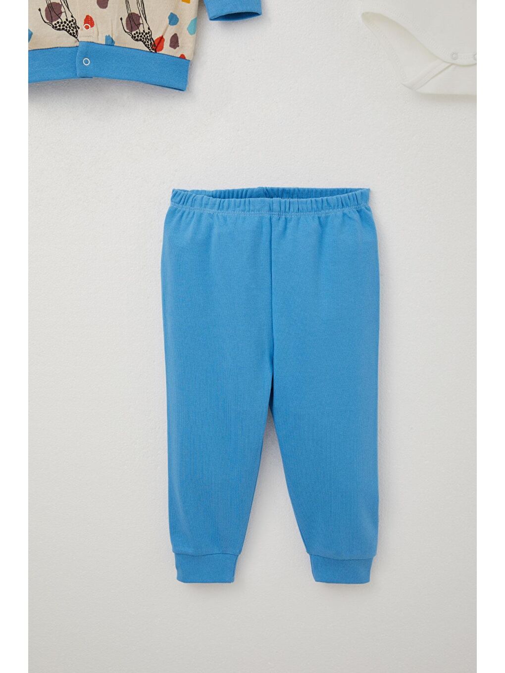 Erkek Bebek Zıbınlı 3 Lü Takım Benekli Zürafa Desenli Bej (4 Ay-1 Yaş)-2