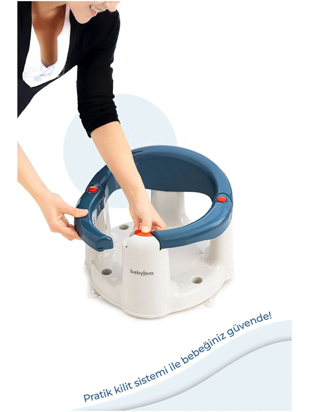 Önden Açılır Banyo & Mama Oturağı İndigo Mavi-1