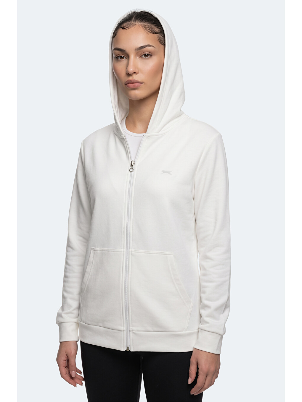 Sera I Kadın Fermuarlı Ekru Sweatshırt-4