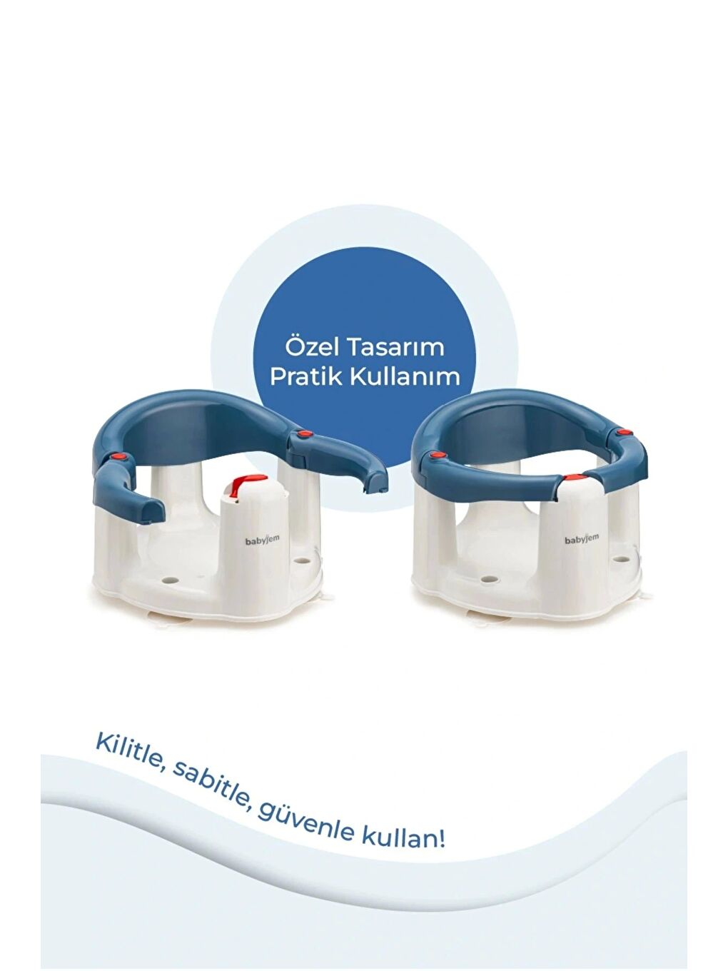 Önden Açılır Banyo & Mama Oturağı İndigo Mavi-2