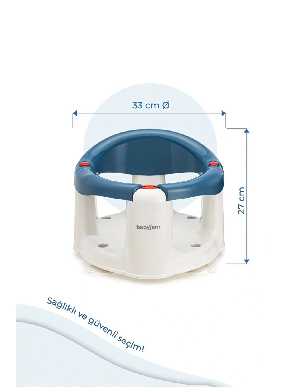 Önden Açılır Banyo & Mama Oturağı İndigo Mavi-7