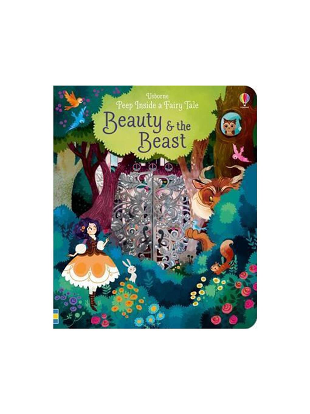 The Usborne Beyaz-Renklibaskı Peep Inside a Fairy Tale Beauty and the Beas