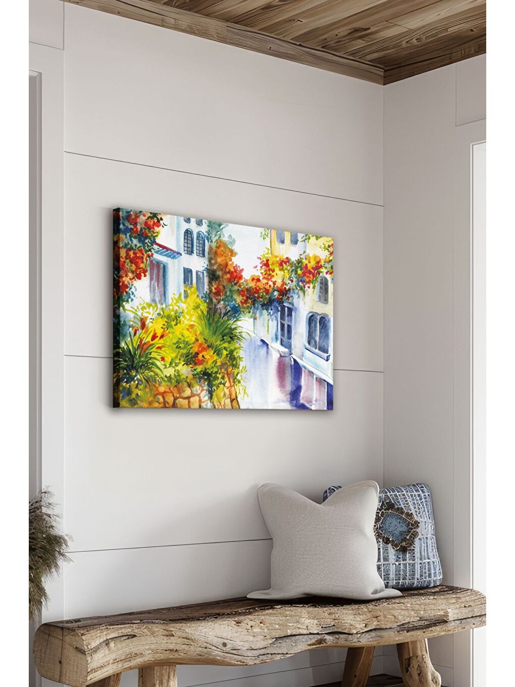 Beyaz Dekoratif Kanvas Tablo - FDC143 - ERSYFDC143-5070