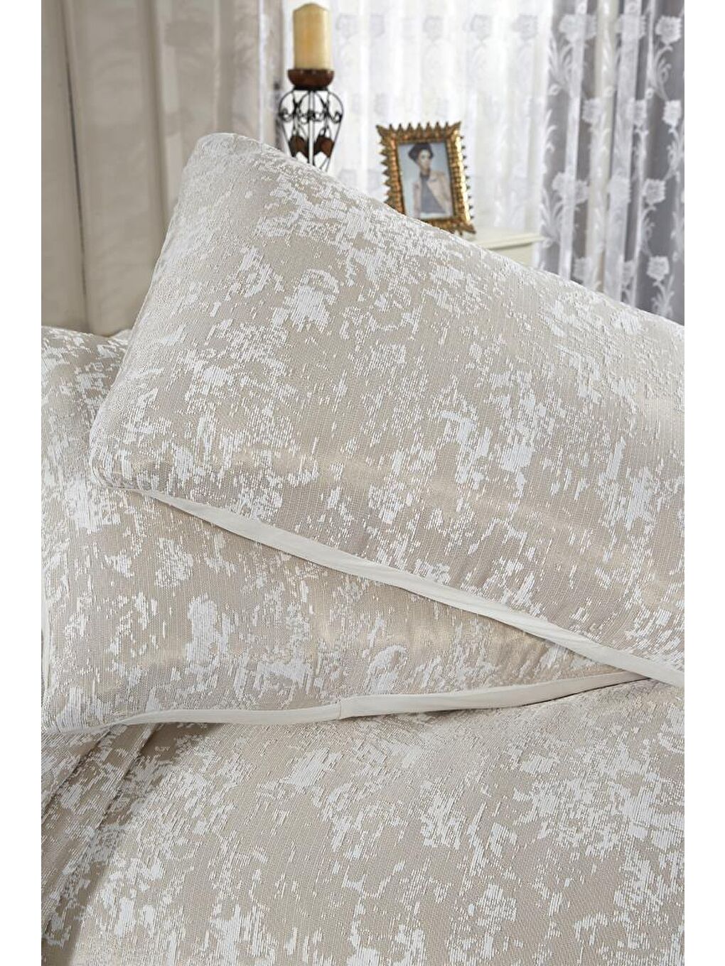 Kahverengi Slayka Yatak Örtüsü Cappucino-3