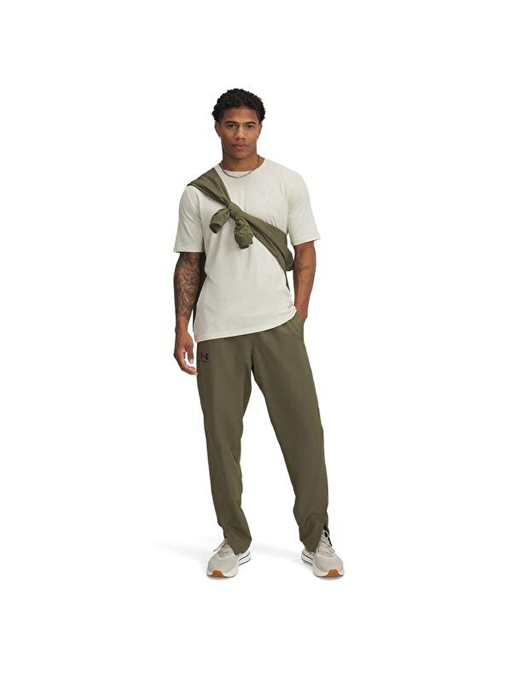 Rival Woven Windbreaker Erkek Haki Eşofman Altı-2