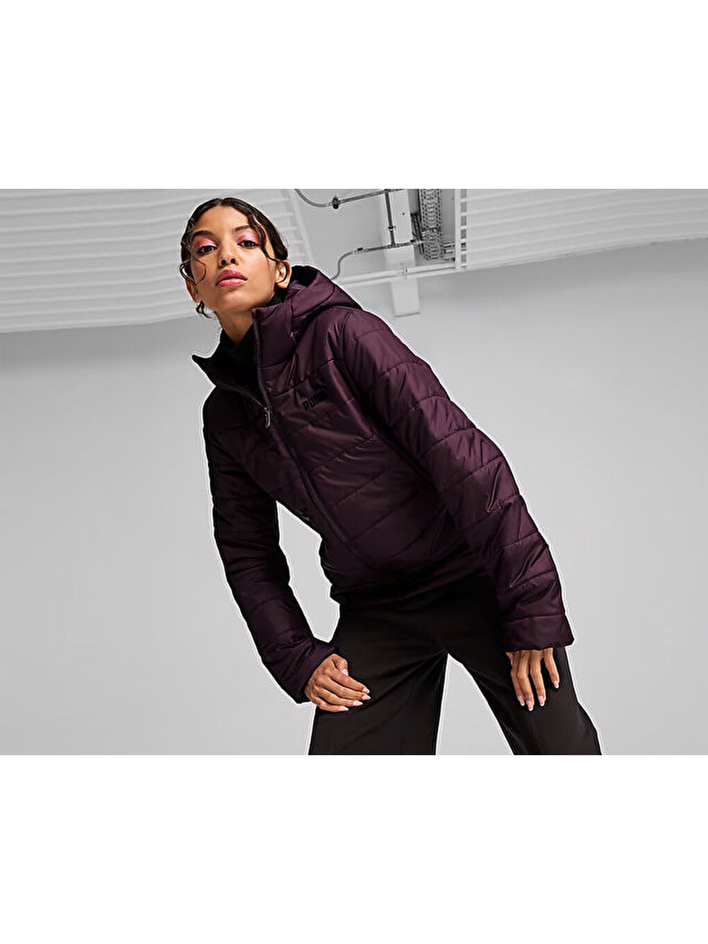 Ess Padded Jacket Kadın Günlük Mont 84894044 Mor-2